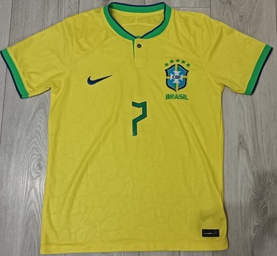 Brazil Home Jersey #7 Richarlison Nike CBF Yellow Football Shirt