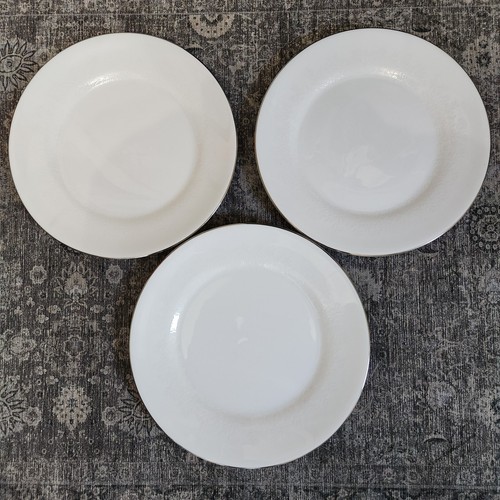 Set of 3 Wedgwood China Silver Ermine Contour R4452 10.75 Inch Dinner Plates - Picture 9 of 9
