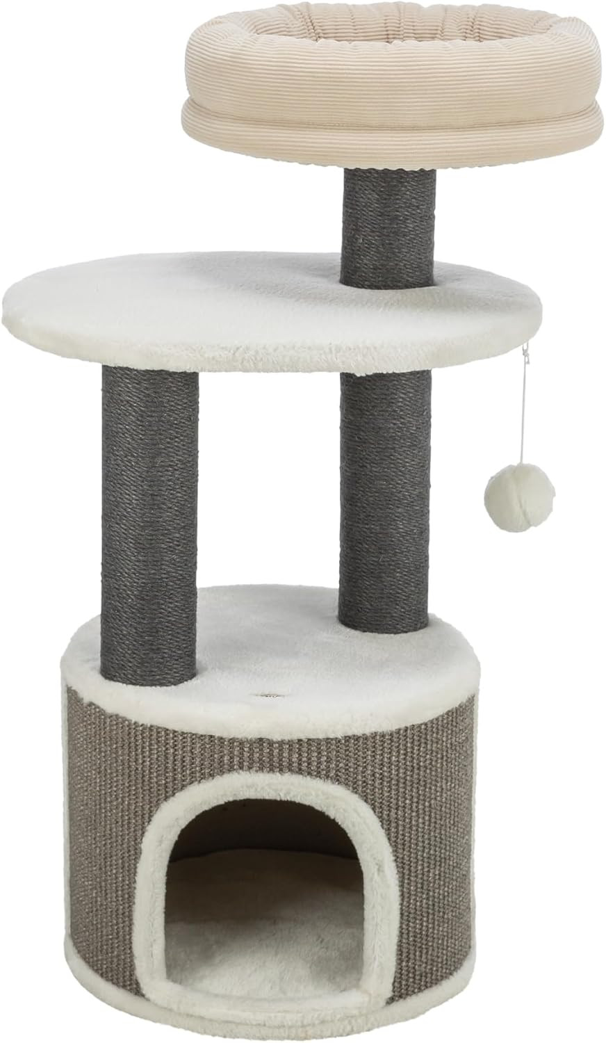 Albero per Gatti Trixie Marco: Morbido Tiragraffi con Cuccia 85 cm