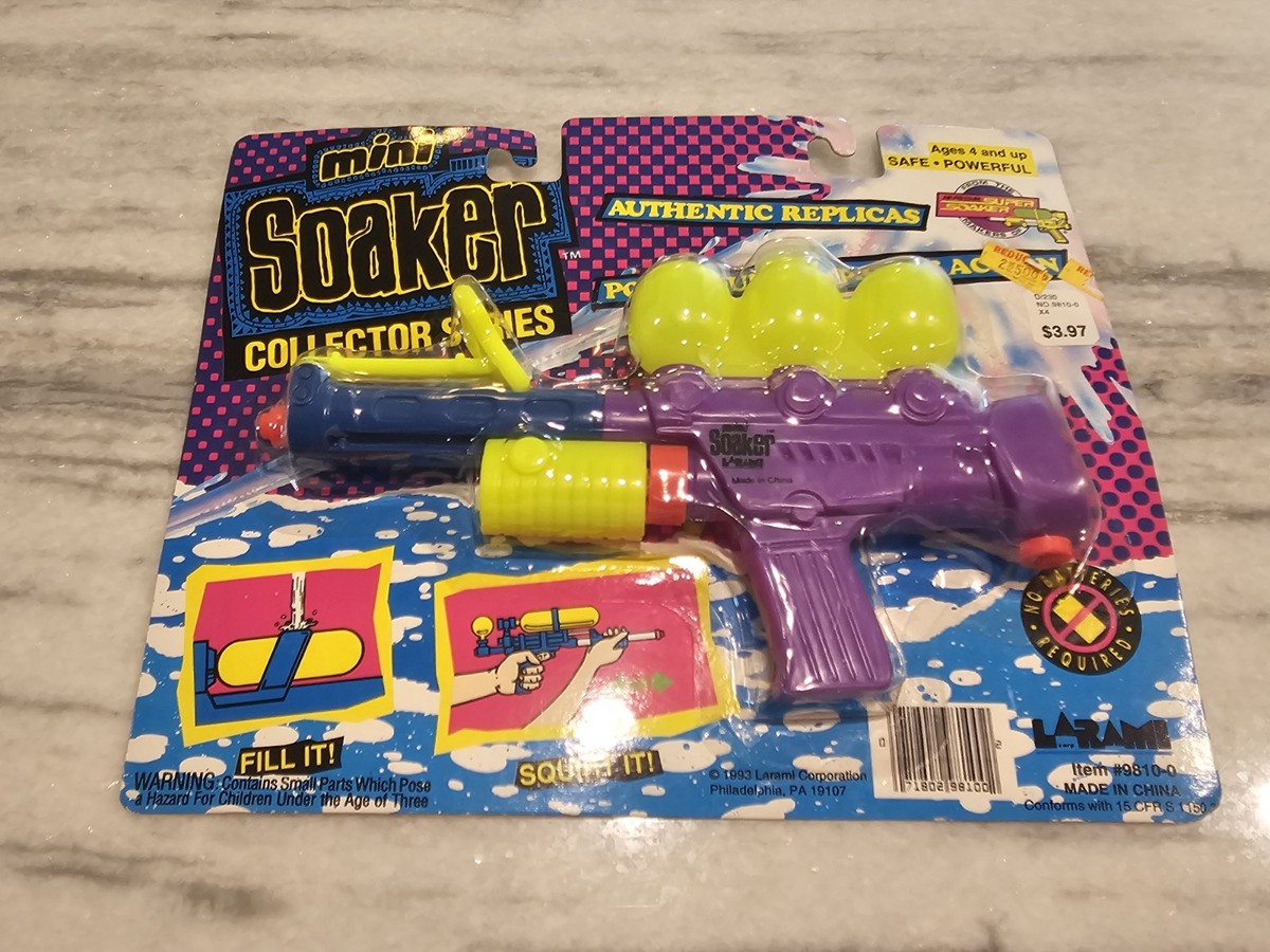 🔥 Mini SUPER SOAKER Collector Series 1993 LARAMI #9810-0 VINTAGE