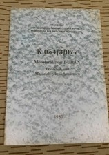 NVA VORSCHRIFT K 054/3/077 MOTORSCHLITTEN BURAN