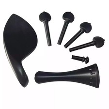 Ebony Wood Violin Accesories  Pegs, Tailpiece, Chin-rest  free shipping