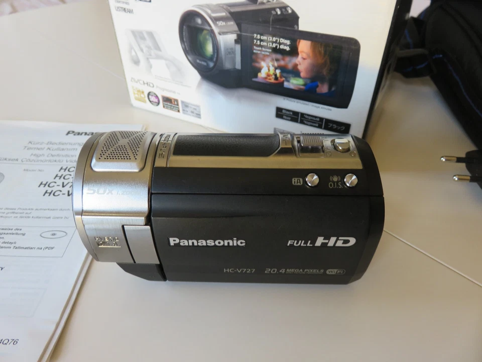 Panasonic HC-V727 [TOP] Full HD Camcorder Kamera +Großes Zubehörpaket+2 SDXC64GB - Bild 4 von 4
