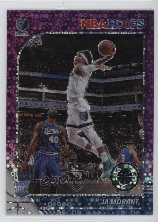2019-20 Panini NBA Hoops Premium Stock Purple Disco Prizm Ja Morant #259 oh4