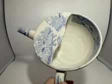 Rare 1800’s Invalid Feeder Blue Willow