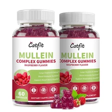 2Pack Mullein Leaf Extract Gummies for Lung Cleanse, Support Respiratory Immune