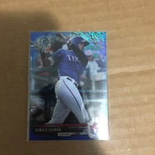 2017 Bowman Chrome Prospects Blue Shimmer Refractor Ronald Guzman #BCP3