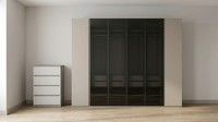 Kleiderschrank Kommode Beige Modern Edel Glasschrank Set Schlaf Luxus