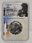 1966 50C MS 65 Kennedy Half Dollar - Rick Tomaska Signed Moon Holder
