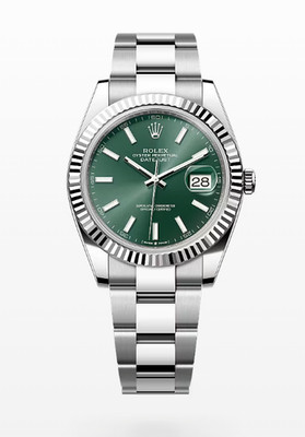 2025 Rolex Datejust 41 mm 126334 Mint Green Oyster Unworn Complete Set