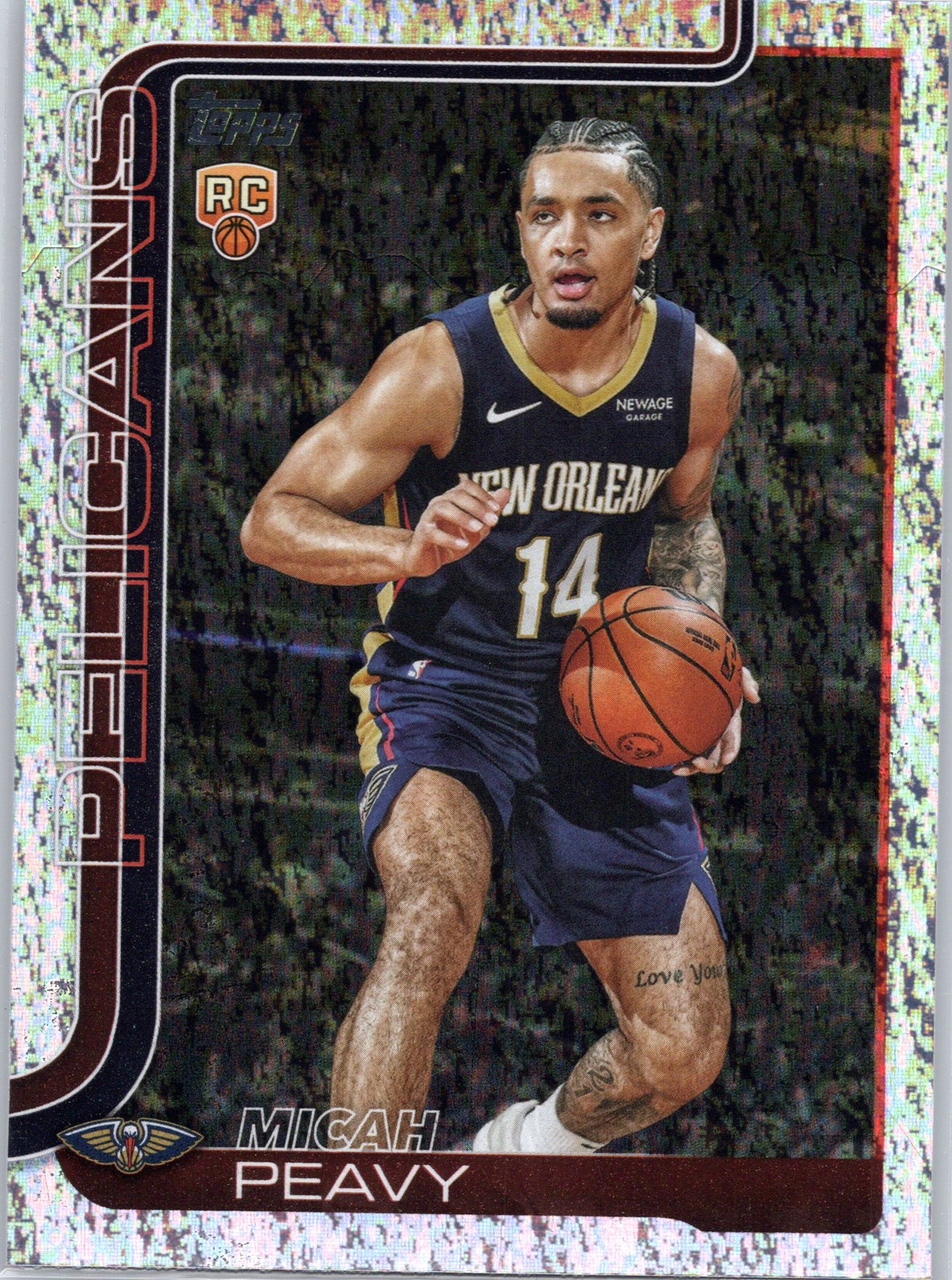 2025-26 Topps #241 Micah Peavy Holo Foil Pelicans RC