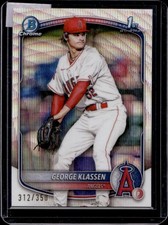 2025 Bowman George Klassen Chrome Wave Refractor 1st Prospect #/350 Angels