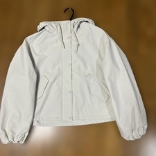UNIQLO Cotton Blend Short Parka Water Repellent Outerwear Beige Women's S US XS