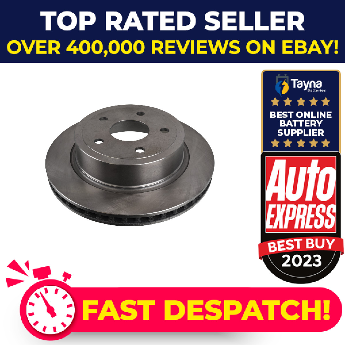 2x Brake Discs Pair Vented fits DODGE RAM 1500 8.3 Rear 04 to 06 EWC 350mm Set