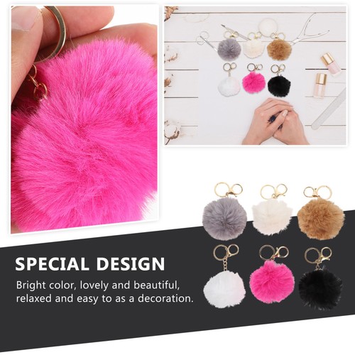 6 Pcs Handbag Pendant Charms Keychains Decor Backpack Ornaments Cute - Picture 4 of 12