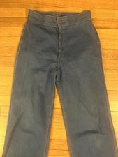 Rare Vintage 70's Wide Leg Levi Levis High Waist Indigo Jeans Size 28