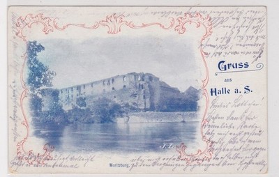 20403 Ak Gruss aus Halle a. S. Moritzburg. 1909