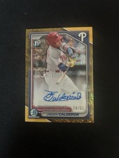 2024 Bowman Chrome Prospect Autographs Jaeden Calderon #CPA-JCN Gold /50