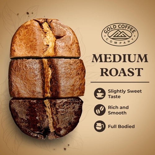Gold Coffee | Blue Mountain Premium Blend | Medium Roast, ganze Bohne | 100% A... - Bild 3 von 5