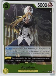 Absalom OP14-100 The Azure Sea's Seven One Piece Card Game Rare Foil