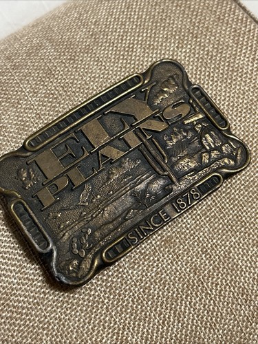 Vintage Ely & Walker Fly Plains Desert Belt Buckle Solid Brass Made In USA VTG - Picture 3 of 9