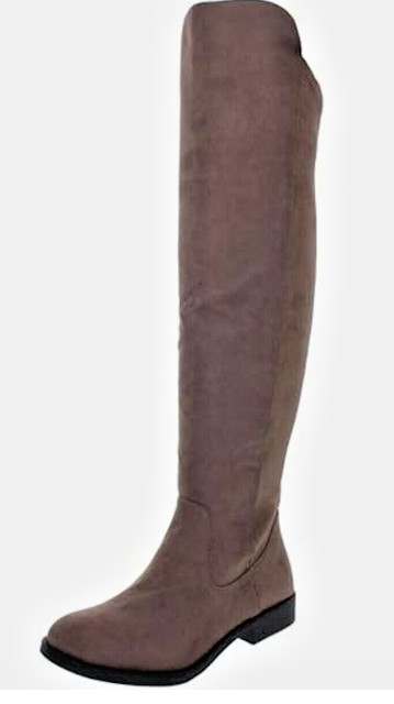 Style & Co Womens Hayley Faux Suede Over the Knee Boots Brown