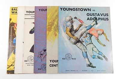 Lot of (6) Different 1965 Youngstown College Football Programs