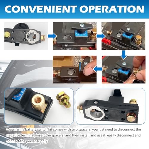 Car Battery Disconnect Switch,12/24V Battery Kill Switch for Quick 