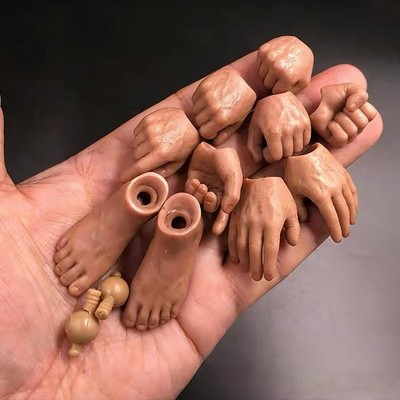 1/6 Scale Solider Hands and Foot Model for 12'' Figure Prop Scene