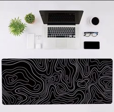 1Pcs Gaming Mouse Pad Large Keyboard Pad 31.5 x 11.8in Topographic Mouse Pad
