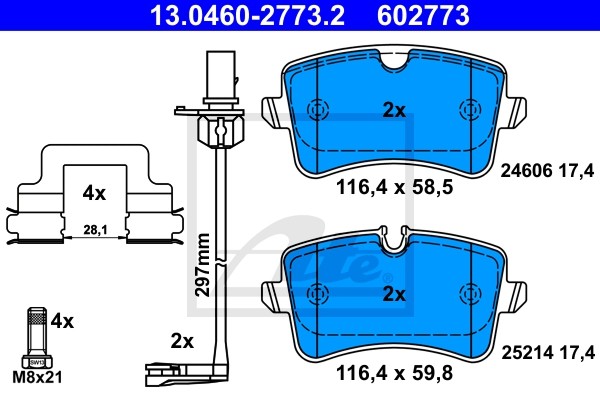 ATE Bremsscheiben Ø330MM + BremsbelÄGe Hinten FÜR Audi A8 Porsche VAG-image