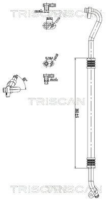 Conduite de climatisation TRISCAN 9010 29113 pour circuit haute et basse pression VW