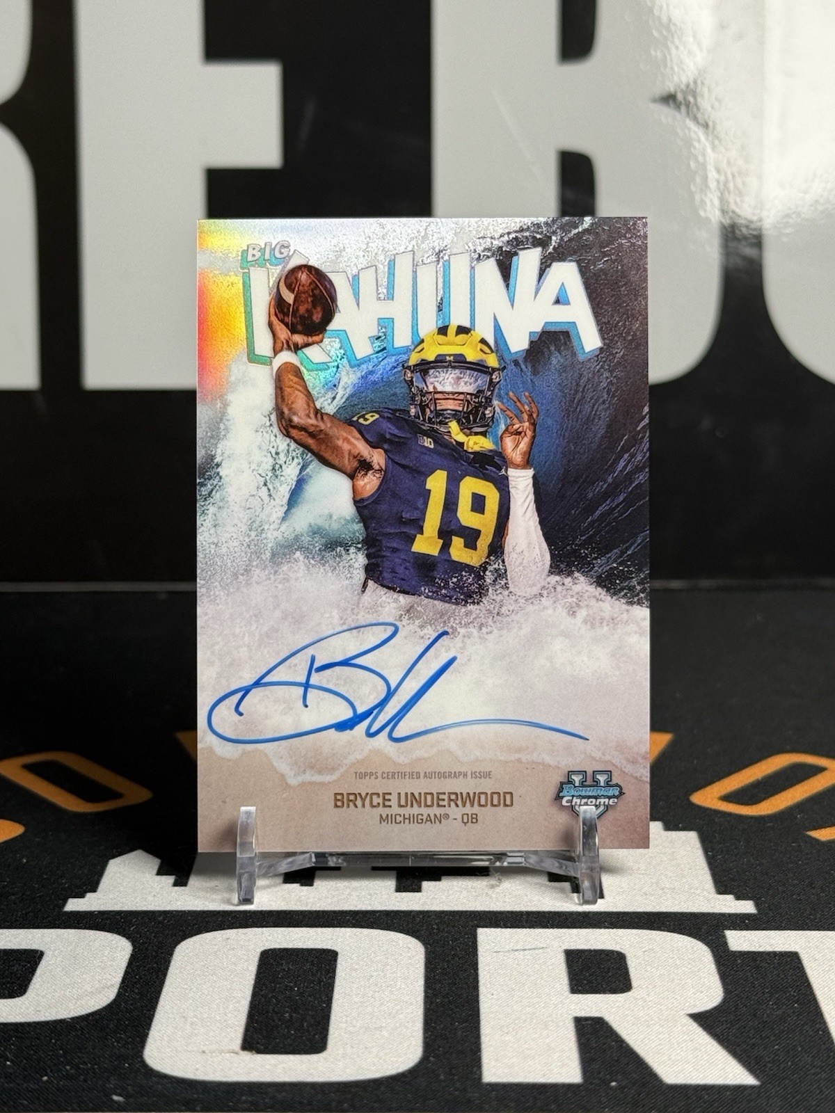 Bryce Underwood 2025 Bowman Chrome U Big Kahuna Auto On Card! SSP! Case Hit!