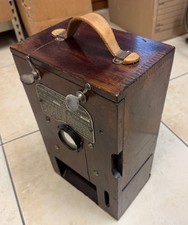 Edison 35mm Projecting Kinetoscope Exhibition Mdl w/Crank Lens Case Operational