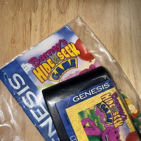 Sega Genesis Barney&rsquo;s Hide & Seek Used Game Tested & Working 1993 Game And Manny