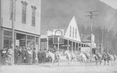 Street View Mine Pack Horses Index Washington WA - Reprint