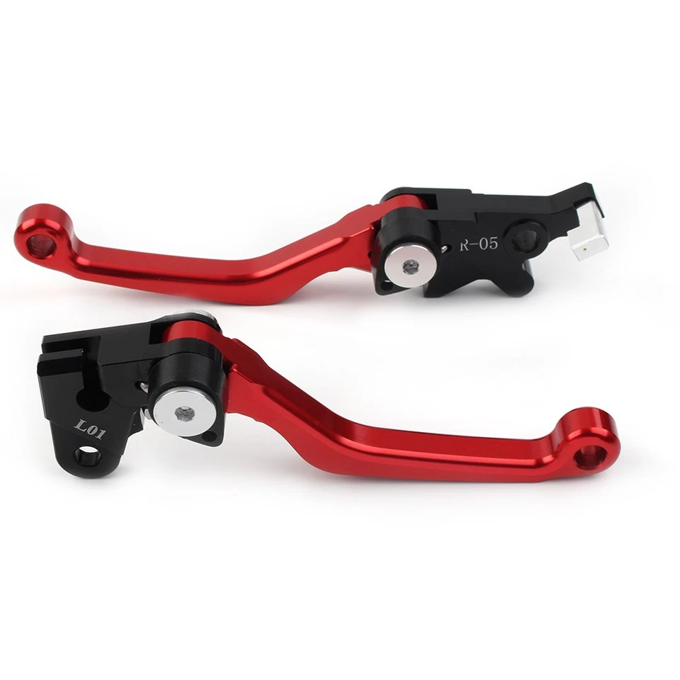 Palancas de embrague de freno pivote rojo para Honda XR250 1995-2007 XR400 Foto 3 de 4