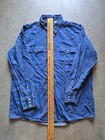 Vintage 1980s Denim Western Shirt Saddle King KEY Pearl Snap Mens XL Blue Cowboy — photo 9
