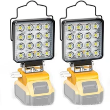 2 PCS Cordless LED Work Light Compatible with DeWALT 20V: 70W 7000LM Flashlig...