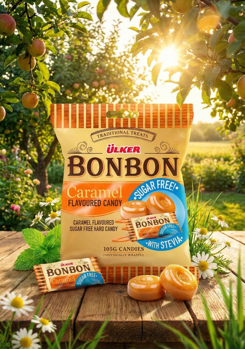 Bonbon Sugar Free Carame Filled Hard Candy Individually Wrapped