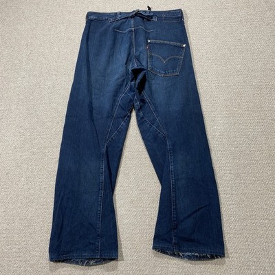 Levis Engineered Jeans Herren 32x29* Dunkelblau Regular Twisted Denim Schnalle hinten