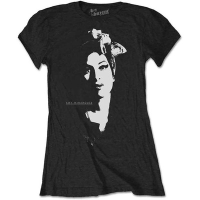 Amy Winehouse: Scarf portrait Women's Black T-Shirt (Officially Licensed) XXL