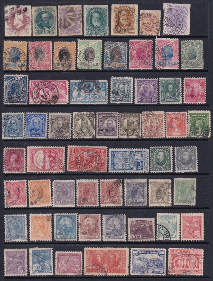 USED BRAZIL CLLCTN #62/1990/B2/C1/C112/J14/J46/O1-22/P10-12/RA1/RA18/RAB1 CV$517