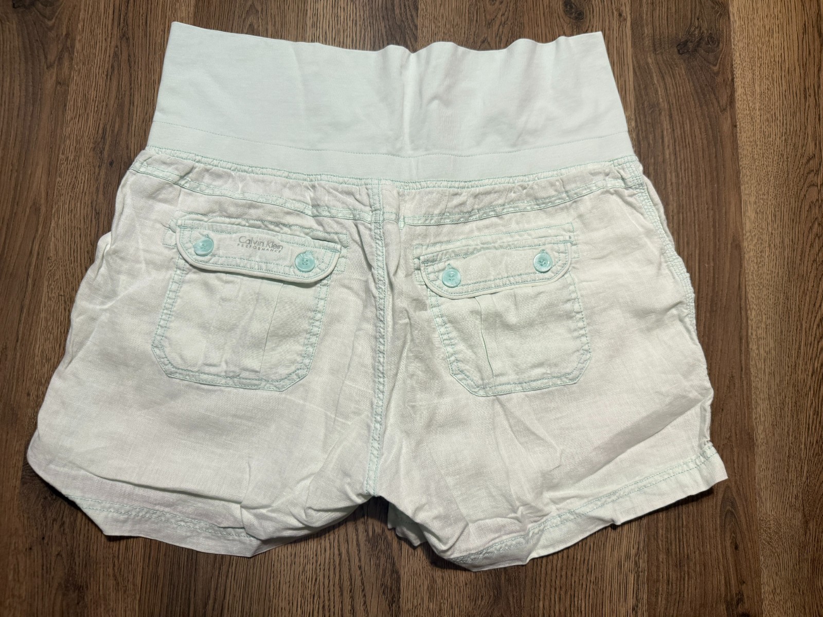 Calvin Klein Performance Shorts, Women's Size Large, Green, Quick Dry, Pull On thumbnail 2