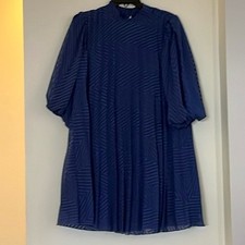 💙✨ ASOS DESIGN Blue Chevron Pattern Trapeze Dress | Size 38 (US M) ✨💙