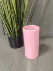 Vintage Haeger Pottery Satin Rose Pink Cylinder Vase 8³/⁴" Tall