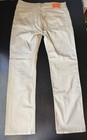Levis 514 Mens Pants W32 L32 Khaki Beige Straight Fit Twill Denim — photo 1