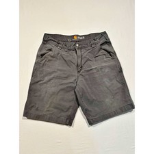 Carhartt Mens Relaxed Fit Canvas Work Shorts Gray Size 34 B147 GRA