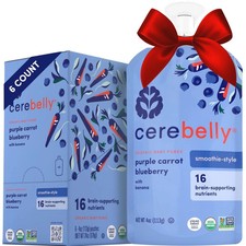 Organic Baby Food Pouches 4oz Pack of 6 Purple Carrot Blueberry Snacks bb 1/6/26