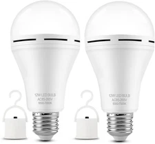 10Pack Emergency-Rechargeable-Light-Bulb, 1200mAh LED Light for Home,Camping
